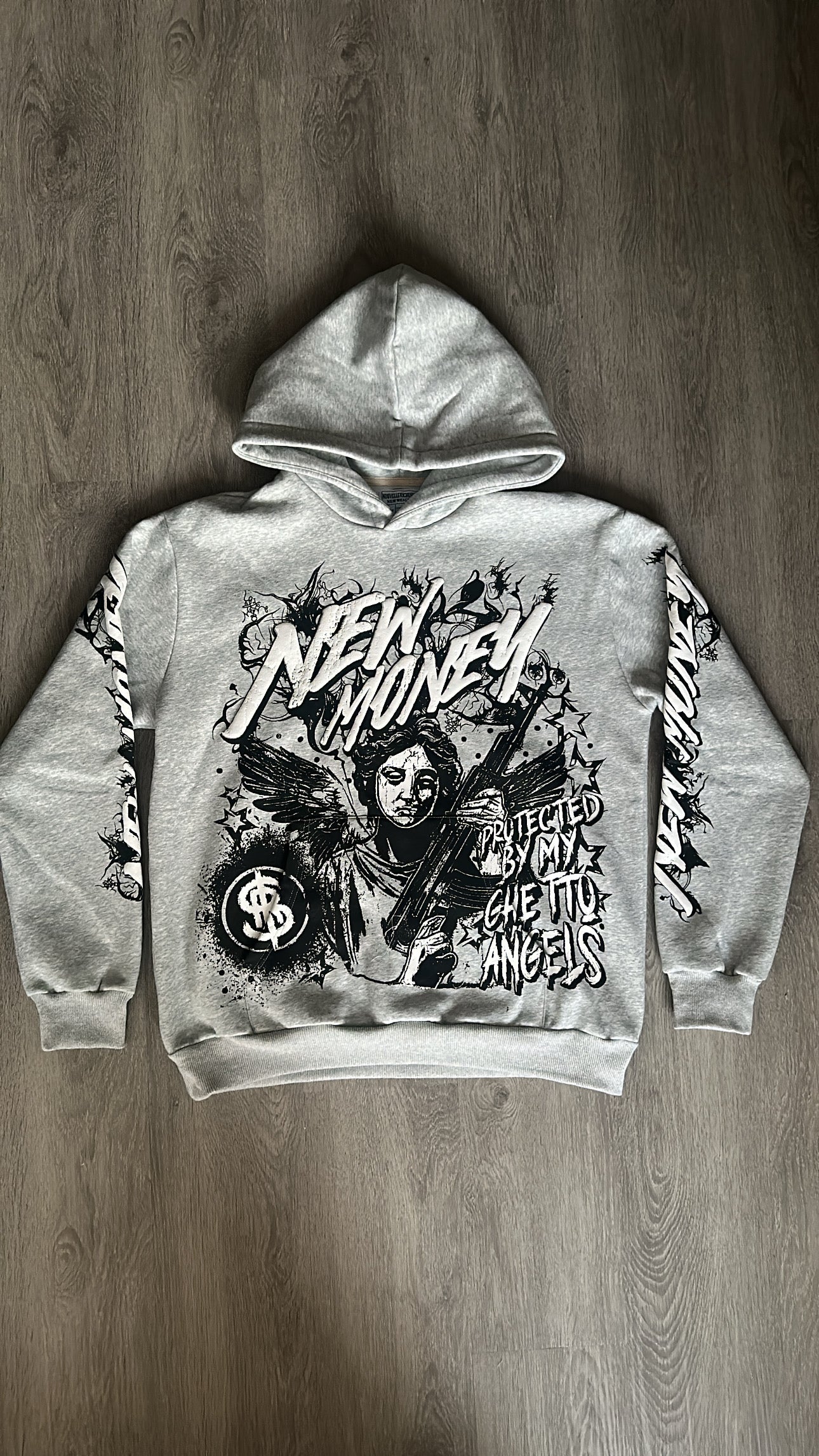 Ghetto Angel Hoodie (Grey)