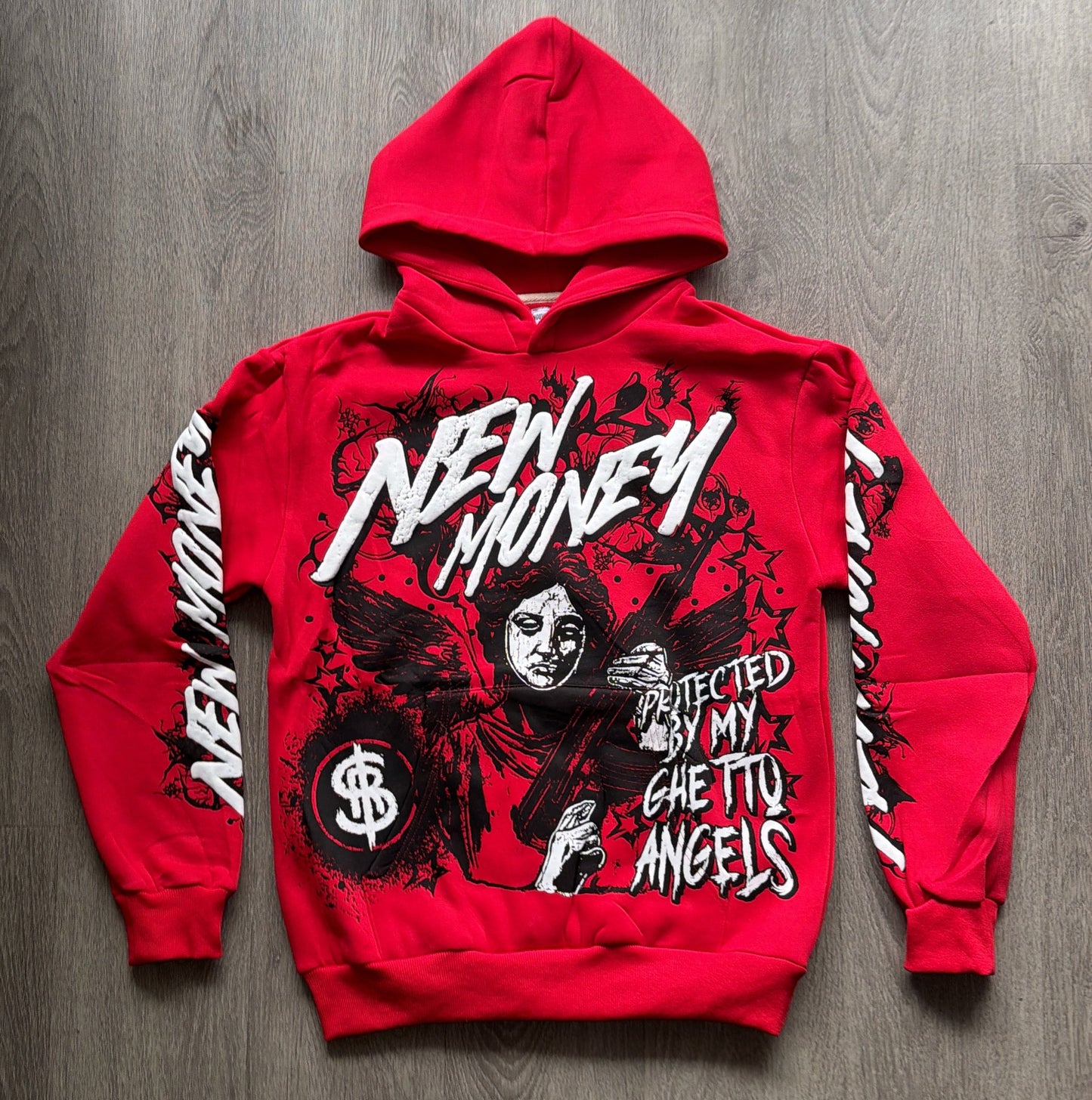 Ghetto Angel Hoodie (Red)